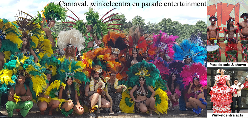 Danseressen in Tropische Samba kostuums